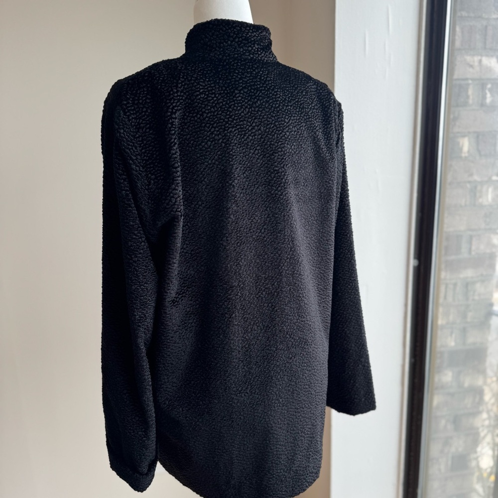 Caroline Rose Abstract Button Black Jacket Size M - Picture 4 of 7